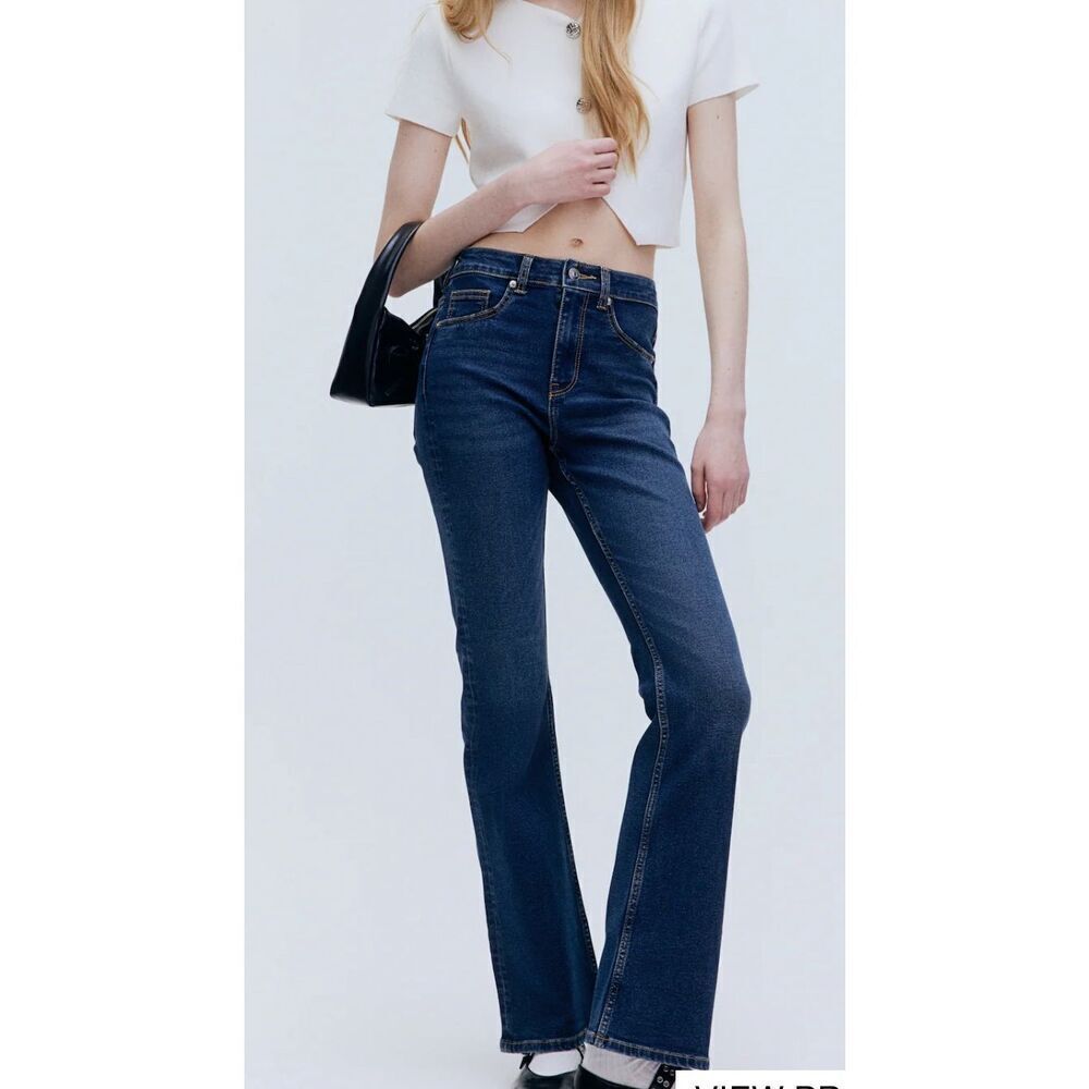 NWOT H&M Divided Flared High Jeans Size 4 - Picture 6 of 7